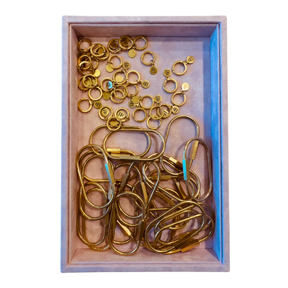 Mother of Pearl Heart Bag Charm