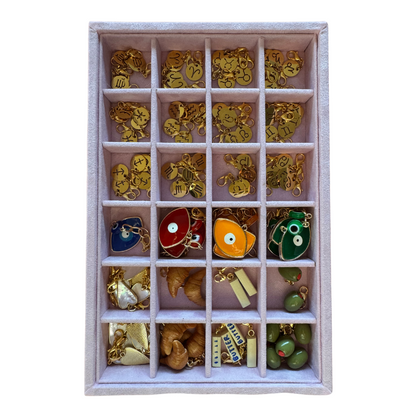 Mother of Pearl Heart Bag Charm