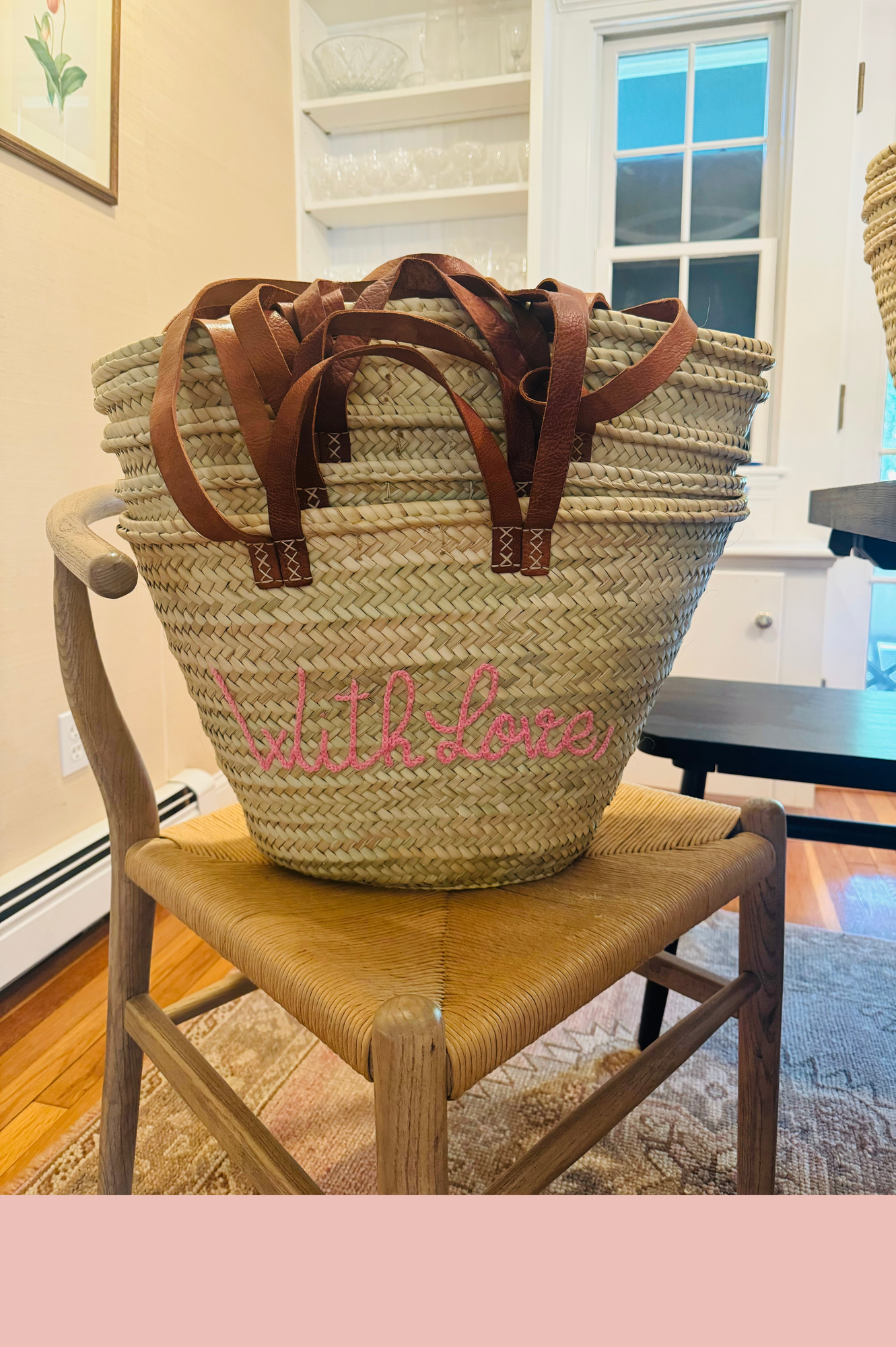 Embroidered Palm Tote