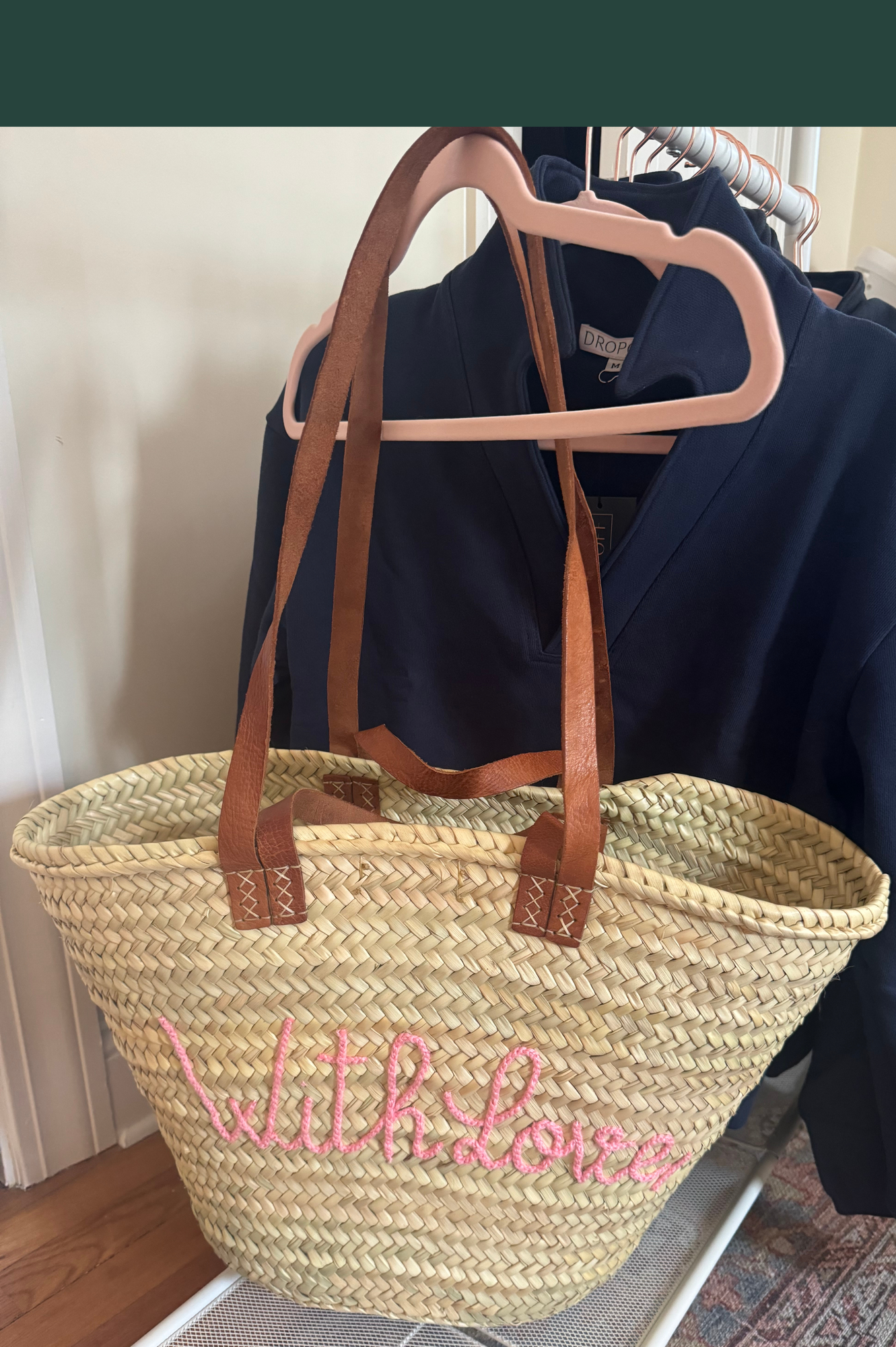 Embroidered Palm Tote