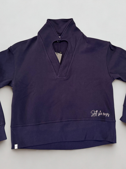 Women’s Collared French Terry Sweatshirt - Still She Rises