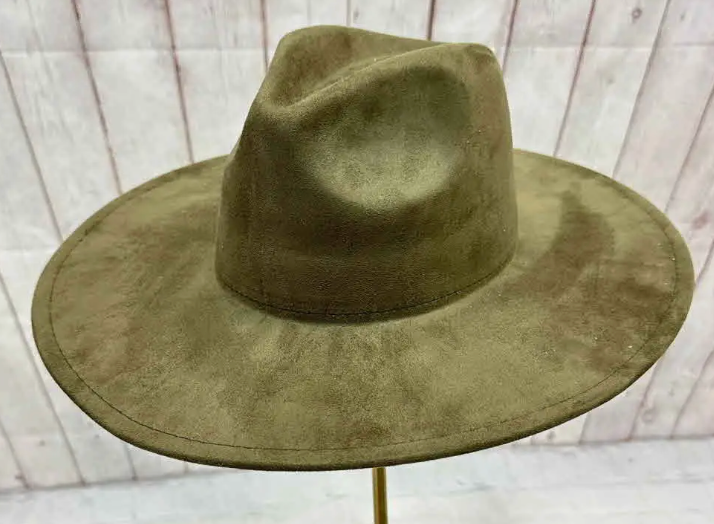 Wide Brim Suede Hat