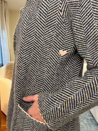 Knit Herringbone Blazer