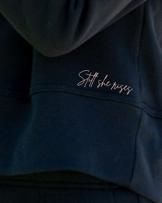 Women’s Collared French Terry Sweatshirt - Still She Rises