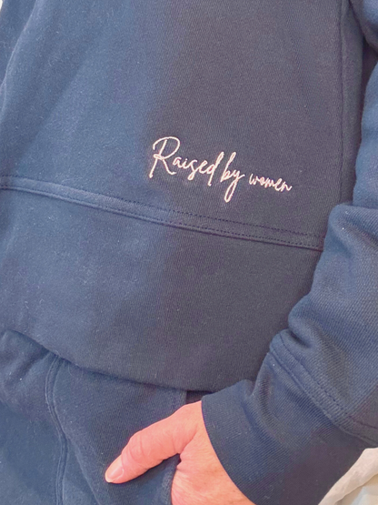 Women’s Collared French Terry Sweatshirt - Raised by Women